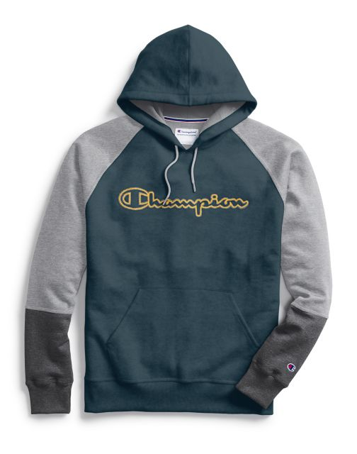 Men's Powerblend® Colorblock Hoodie, Outline Logo