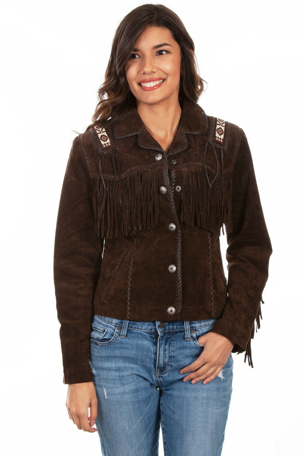 Scully Women's Boar Suede Laced Jacket L758