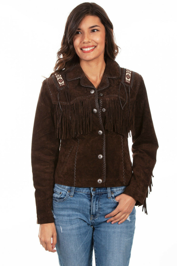 Scully Women's Boar Suede Laced Jacket L758
