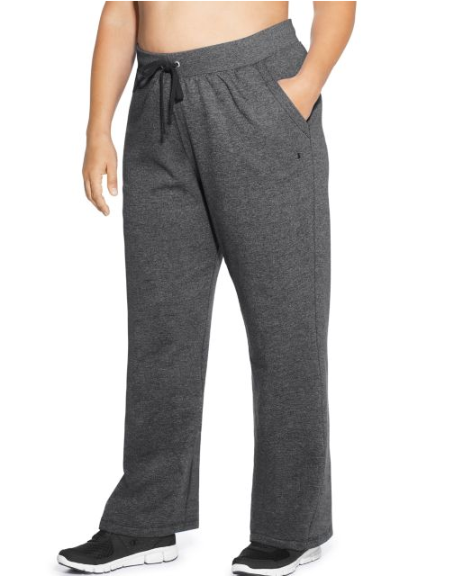 Champion Women Plus Fleece Open Bottom Pant QM4854