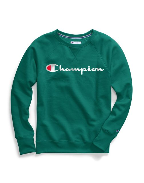 Champion Women's Powerblend® Fleece Boyfriend Crew, Script Logoc GF567 Y07418