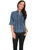 Scully Cantina 3/4 Sleeve Blouse with Crochet Vent PSL-064