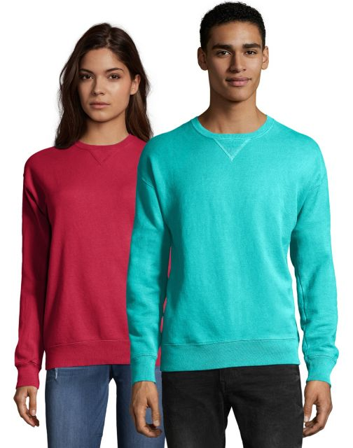Hanes Men's ComfortWash™ Garment Dyed Fleece Sweatshirt GDH400 GRTDYE