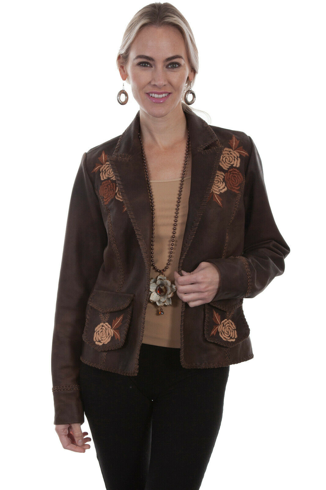 Scully Women's Leather Floral Jacket L760