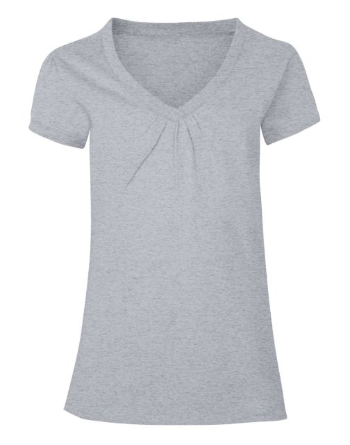 Hanes Girls' Shirred V-Neck Tee K046